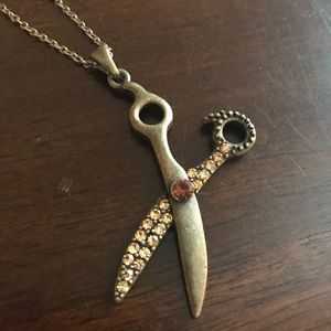 Scissor Necklace Charm